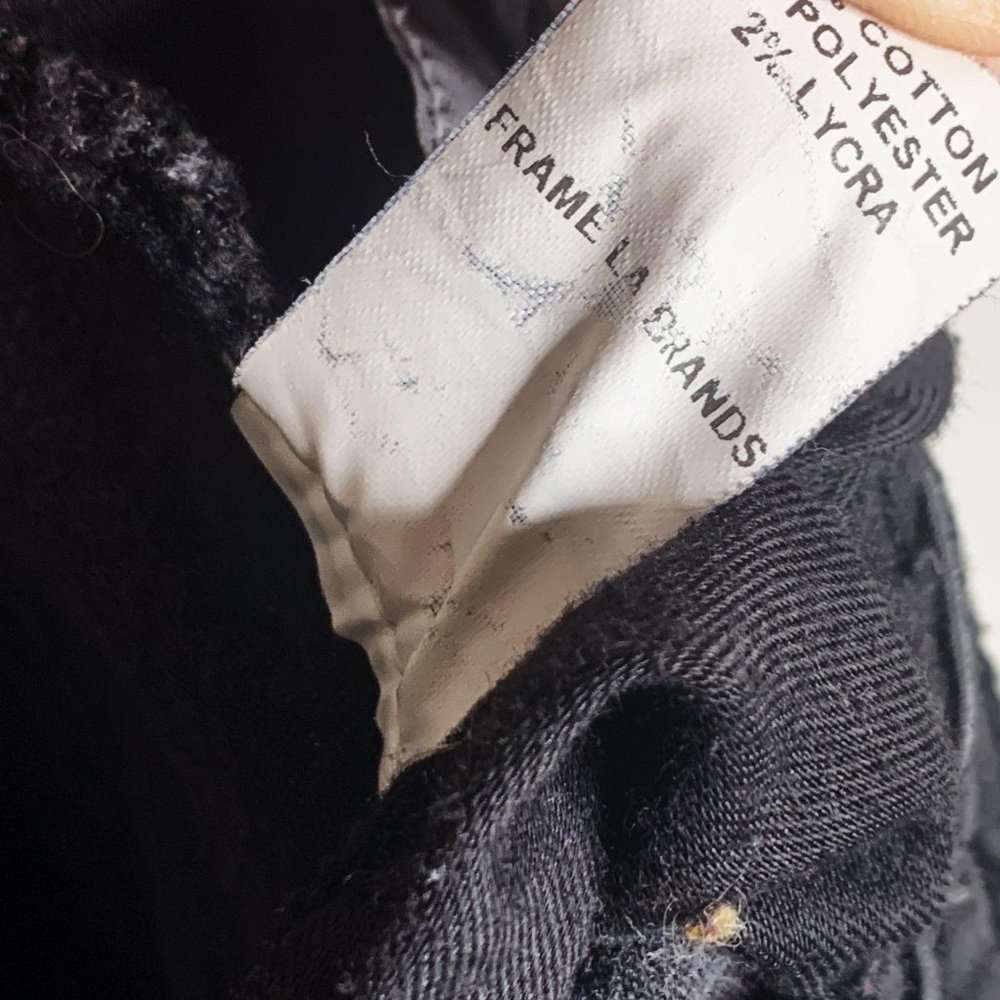 FRAME Denim Le Skinny de Jeanne Black Jeans 27 - Picture 10 of 11